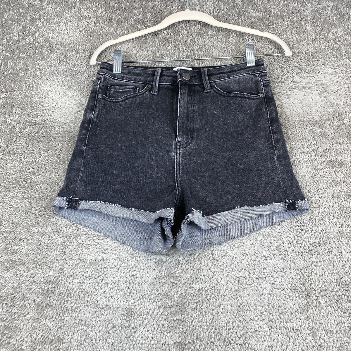 Simple Black Denim Shorts In Blue Simple Society Jean Shorts