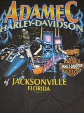 2008 Adamec Harley Davidson Mens 2XL T Shirt Jackson Florida Black Motorcycle