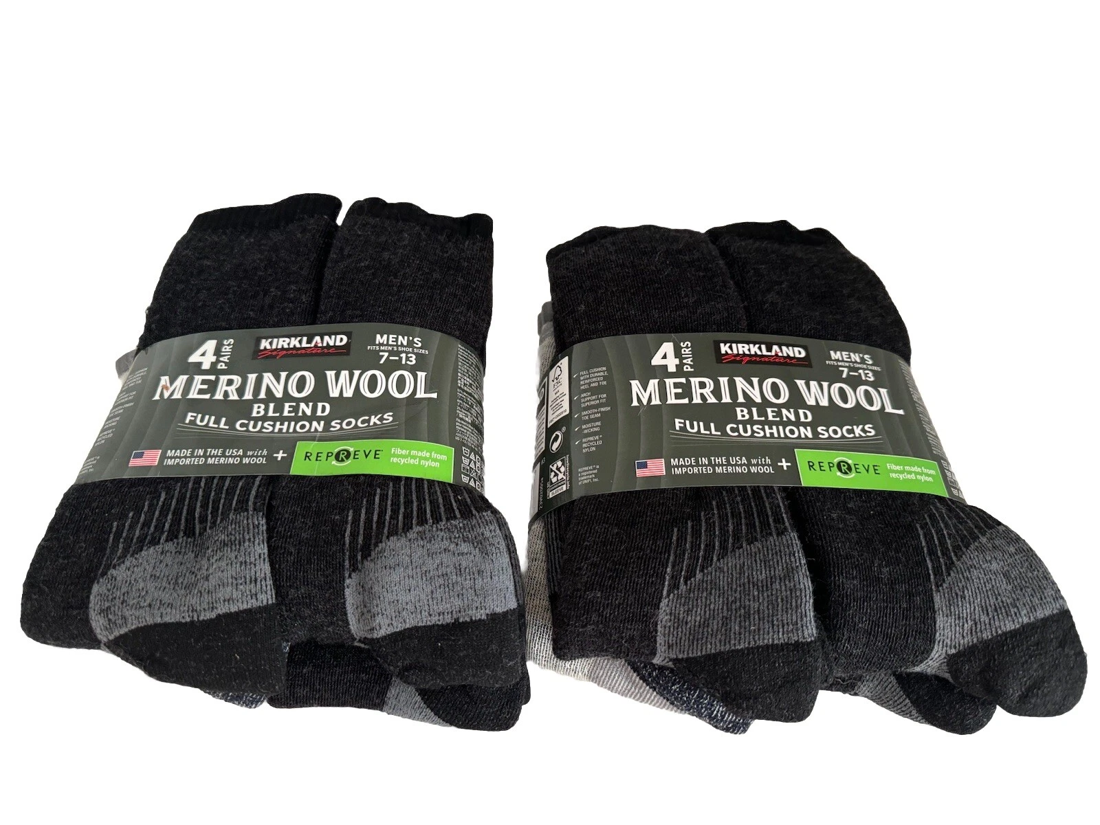 Men’s 8 Pairs of Kirkland Signature Merino Wool Outdoor Hiking Trail Socks 7-13
Opens in a new windo