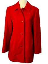 Vintage Pendleton 100% Virgin Wool Size 8 Satin Lined Coat Red Made in USA