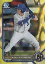 Hayden Dunhurst 2022 Topps Bowman Chrome 1st Bowman 71/75 #BDC-44 Royals