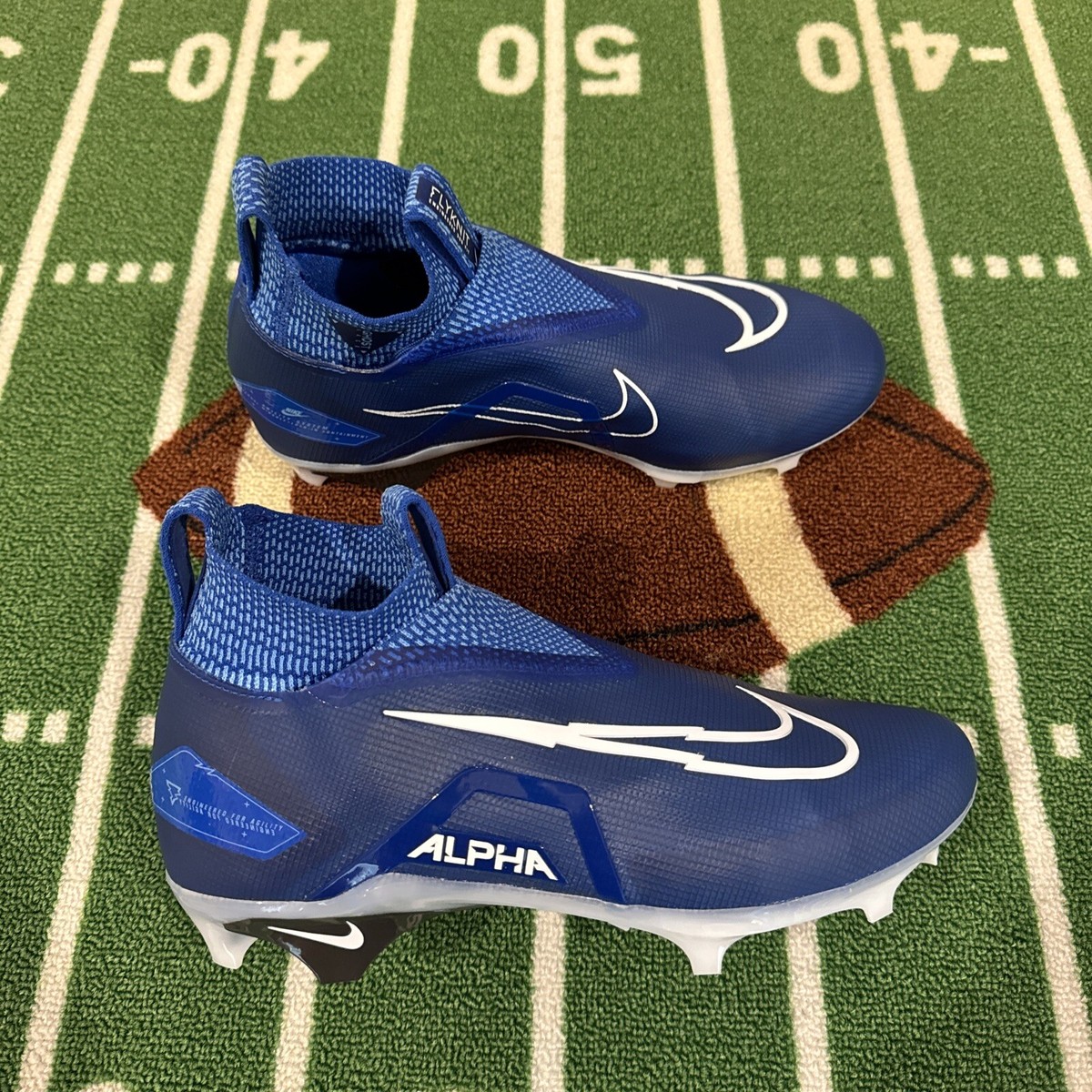 Nike Alpha Menace Elite 3 Flyknit Football Cleats Royal  display picture 1
