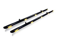 Schwarz Seiten Stangen + Bernstein Leds Passend FüR Ford Transit Tourneo Custom