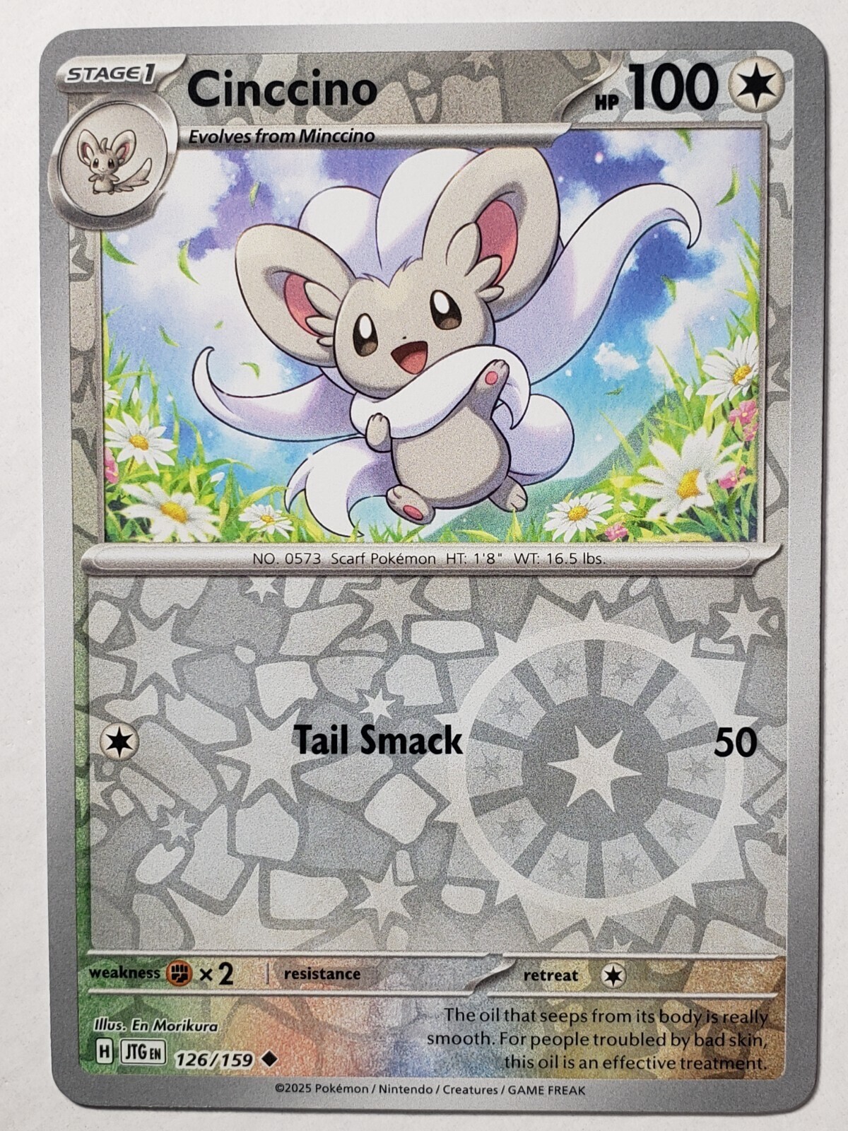 Pokemon - Cinccino 126/159 - Reverse Holo - Journey Together - NM/M