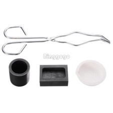1X 16OZ Gold Graphite Crucible Cup + Tongs + Melting Bowl + Ingot Mold Casting
