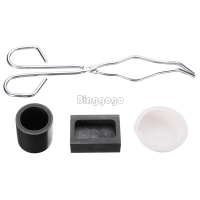 1X 16OZ Gold Graphite Crucible Cup + Tongs + Melting Bowl + Ingot Mold Casting