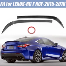 FOR LEXUS RC F RCF REAL CARBON FIBER REAR BUMPER SIDE TRIM GARNISH CANARDS 15-18