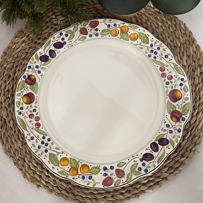 Gien France Les Tartes Cake Plate Handles 11.25