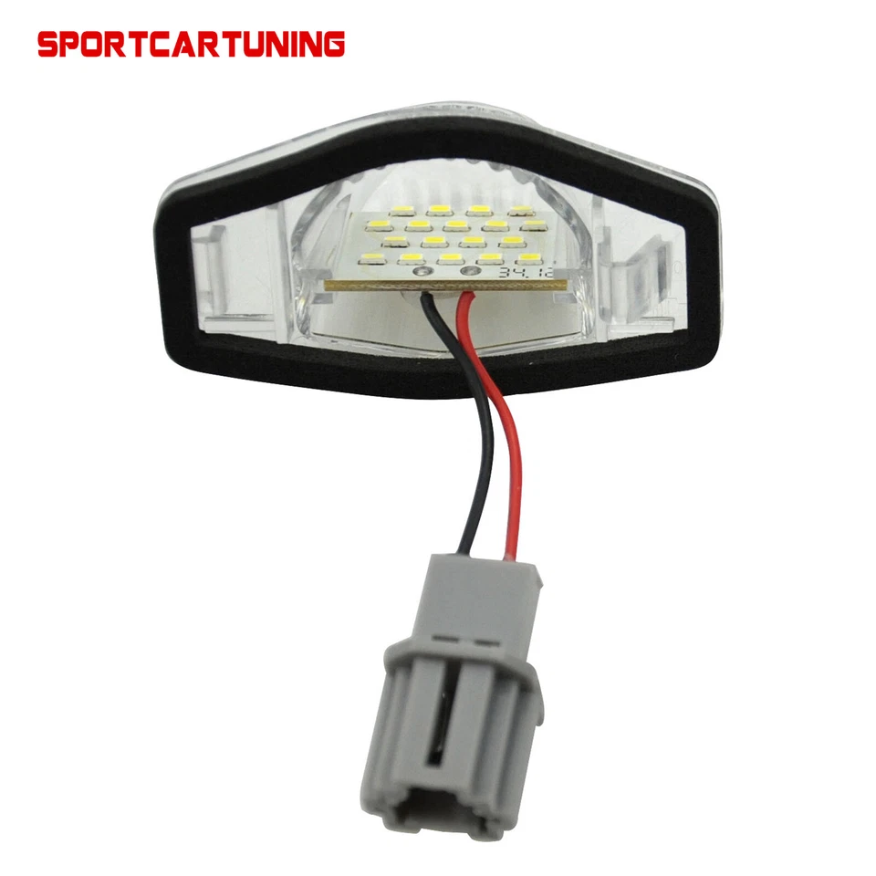 Pair White LED License Plate Lights Lamp For Honda CRV Odyssey Element Crosstour Foto 2 de 4