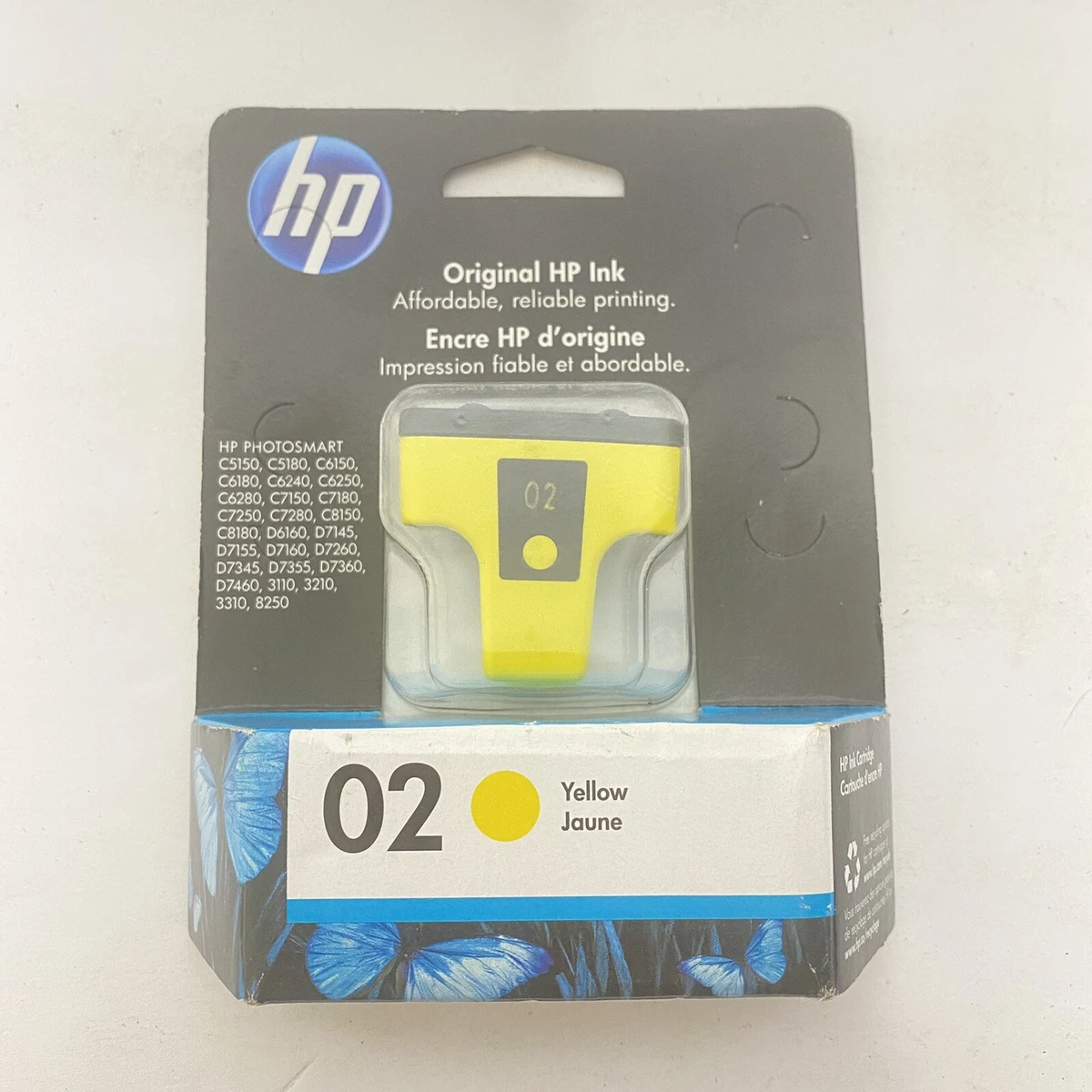 HP 02 Yellow Ink Cartridge Sealed NEW