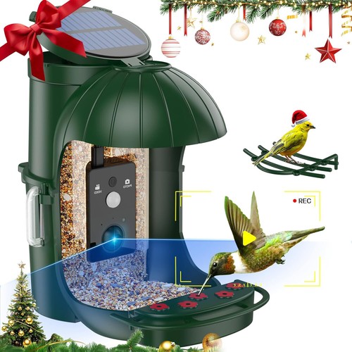 Vogelfutterspender mit Kamera | Vogelhaus Kamera mit Solar | Futterstationen DE - Bild 19 von 19