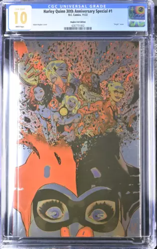 Harley Quinn 30th Anniversary Special #1 Hughes 1:100 Foil Variant CGC 10