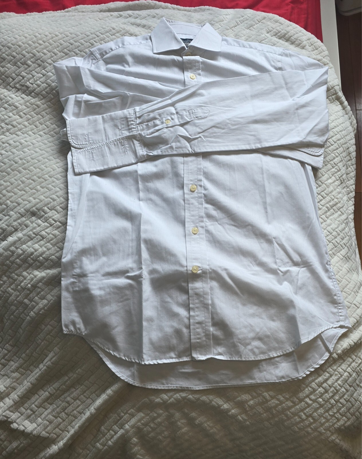 Camicia uomo Savile fila bianca con gemelli