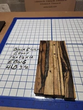 4 Pack, Black and White Ebony  Wood turning  blanks  1 1/2"x 1-1/2"x 12" EBW6