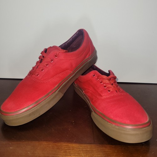 Vans Era Red Top Gum Sole US 10 | eBay