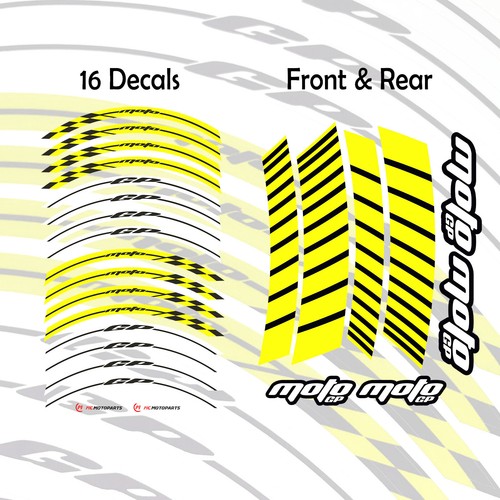 Motorcycle GP02 Yellow 17 inch Wheel Sticker For GSXS750 16 17 18 19 20 21 22 23 - Imagen 3 de 12