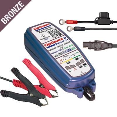 OptiMate 2 Duo Bronze 12V Smart Akku Ladegerät Halter