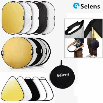 Selens 5in1 Foldable Light Reflector &Handle Shooting Lighting