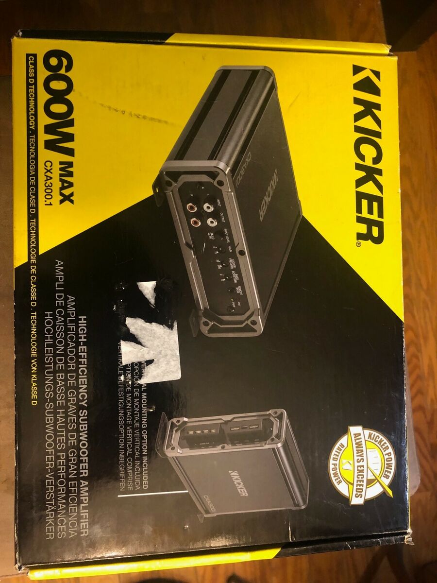 KICKER CXA300.1 600W MAX Amplifier | Mono | 250-499W RMS KICKER CXA300.1 600W MAX Amplifier | Mono | 250-499W RMS