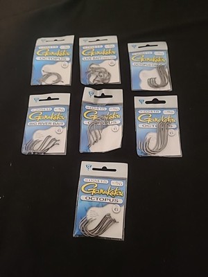Multiple Sz Gamakatsu Live Bait Octopus Big River Octo Circle Heavy Duty Hooks 
