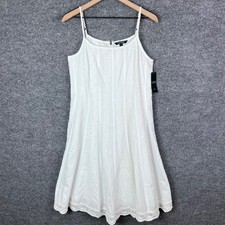 NEW $170 Lauren Ralph Lauren White Eyelet Embroidered Dress Sleeveless Size 8