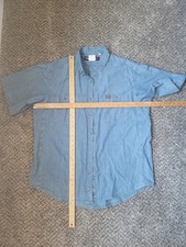 Wrangler Riggs Workwear Denim Button Up Shirt Mens XL Short Sleeve Work Shirt