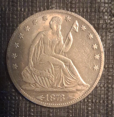 1873-P Seated Liberty Half Dollar — photo from the most recent tracked eBay sale