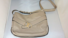 Authentic Vintage Tory Burch Gemini Link Logo Cross body Bag Taupe
