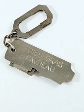 Keychain - Bottle Opener Metal - Foie Gras Favreau - Vintage 1960S