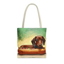 Dachshund Delight - Weiner Dog Polyester Tote Bag