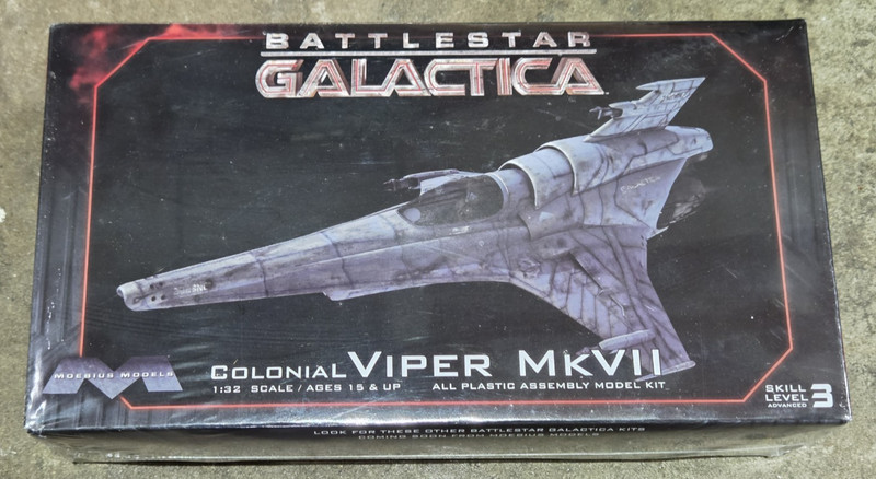 Moebius Battlestar Galactica 1:32 Colonial Viper MkVII Model Kit NIB -RARE