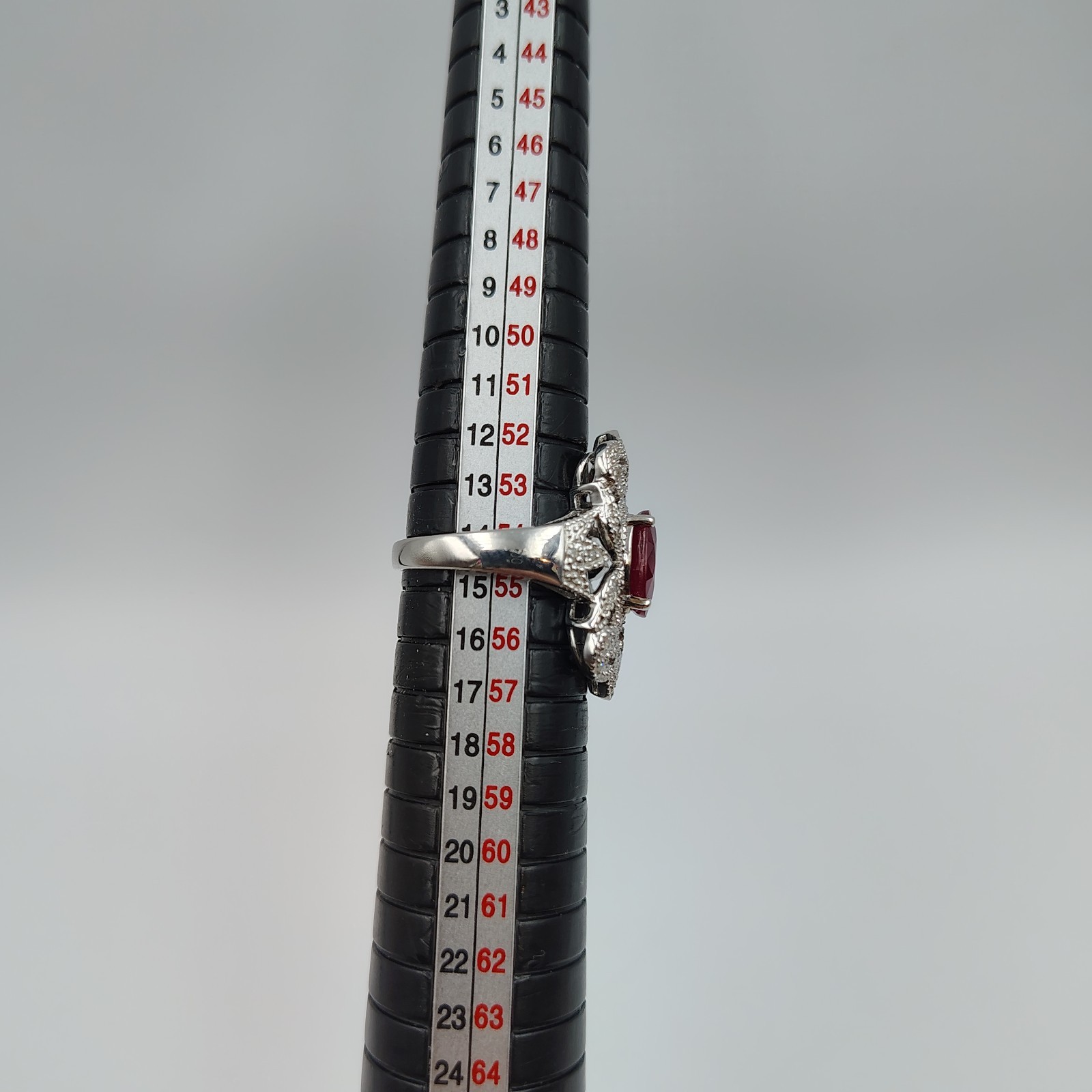 Designer Sterling Silver 925 Ruby & Diamond Ornat… - image 18