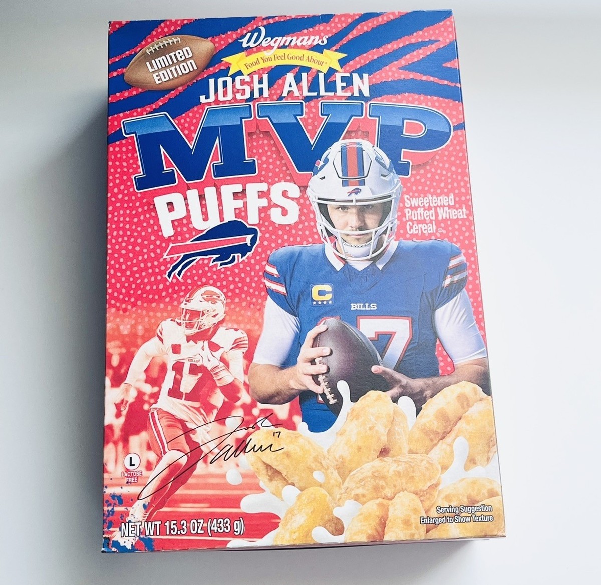 2025 JOSH ALLEN MVP PUFFS BUFFALO BILLS QB LIMITED EDITION CEREAL UNOPENED