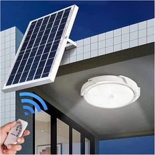 20CM Solar LED Ceiling Light Remote Control Pendant Lamp Outdoor Indoor Garden