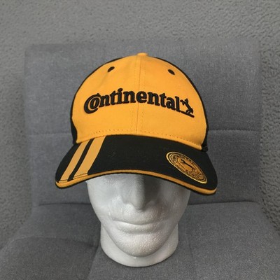 Continental Hat Cap Strap Back Mens One Size Black Yellow Racing Logo