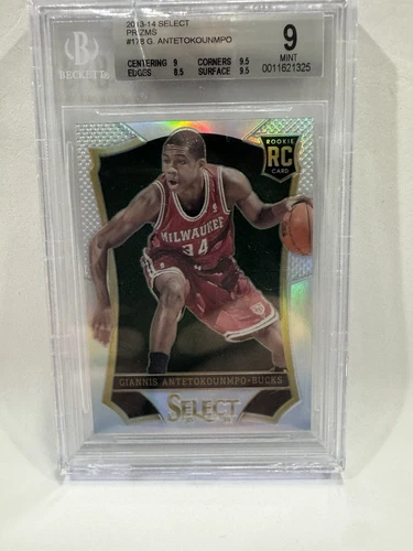GIANNIS ANTETOKOUNMPO BGS 9 2013 PANINI SELECT #178 ROOKIE SILVER PRIZM RC
