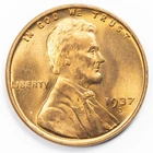 1937-D Lincoln Cent Gem BU RD Uncirculated