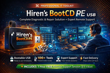 Hiren's BootCD PE USB Bootable Repair Tools 1 Hour FREE Remote IT Support