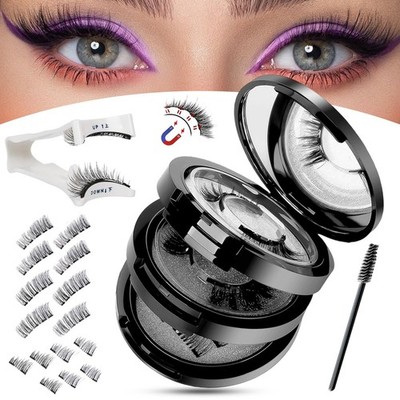 Magnetische Wimpern Magnetic Eyeliner Lashes Fake False Eyelashes 3D Date 4Paare