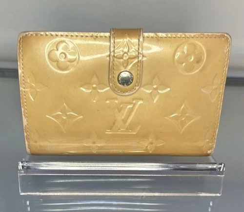 LOUIS VUITTON（LV） Louis Vuitton Portafoglio Portamonete Vernis Beige Donna Autentico Usato