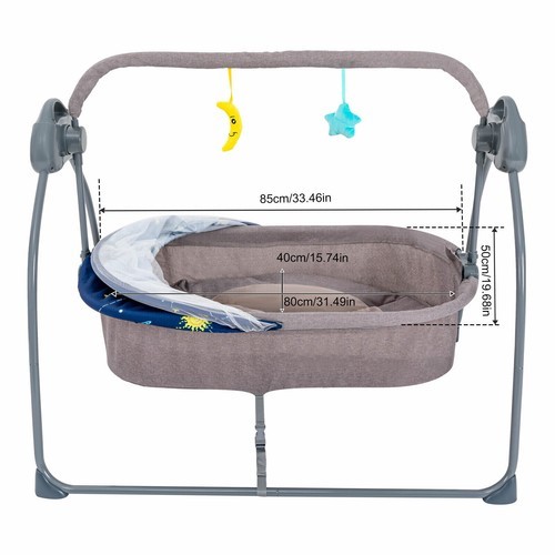 Swing Music Cradle Rocker Chairs 55lbs Electric Baby Swing Motorized Bluetooth