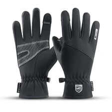 Cycling Gloves for Men Winter Warm Waterproof Thick Fleece Windproof Gloves