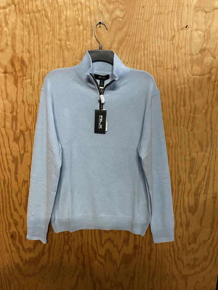 RLX Ralph Lauren Men’s Large Golf Half Zip 100% Cashmere Sweater $368 - Image 4 of 4