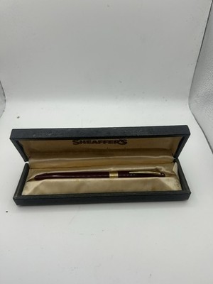 Sheaffer Vintage White Dot Burgundy Schnorchel Stift -- 14k Gold Medium Feder