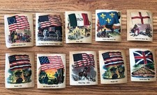 10  COLLECTIBLE VINTAGE 1976 BICENTENNIAL FLAG FOUNDATION STICKERS / UNUSED