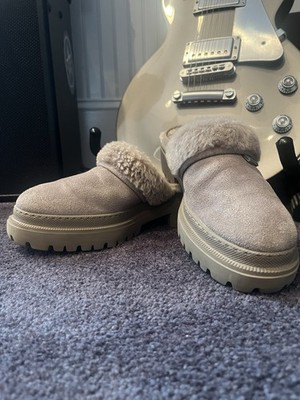 Brunello Cucinelli Metallic Suede and Shearling Clogs Size 37 1/2 US
