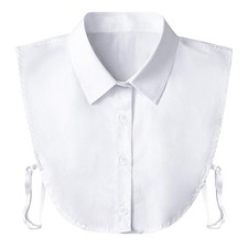 Fake Collar Detachable Dickey Collar Blouse Half Shirts Peter One Size White