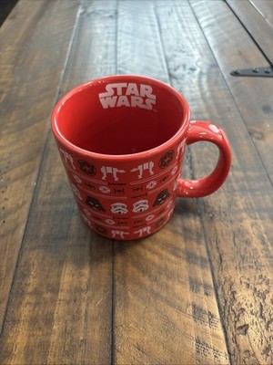 Star Wars Ugly Sweater Red Ceramic Mug Darth Vader Stormtrooper 20 Oz Vandor