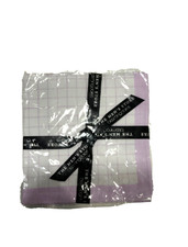 The Men's Store Bloomingdales Cotton Checks Pocket Square, Lilac/White