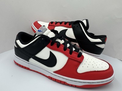 VNDS Nike Dunk Low EMB 75th Anniversary Bulls DD3363-100 Size 13 EUC+ Red Black!